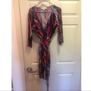 Colorful Wrap Dress